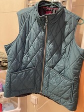 Joules Women's Quilted Warm Gilet Size 20 Teal Green