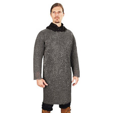 Knight Armor Chainmail Shirt 9 mm Riveted Chain mail Hauberk XL Size for LARP