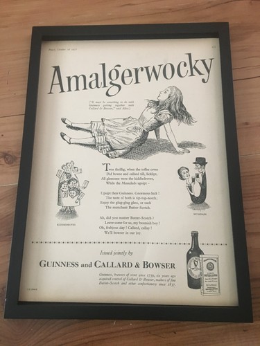 Guinness 1957 framed - a4,