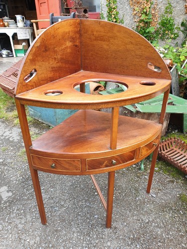 Antique corner washstand - antique,