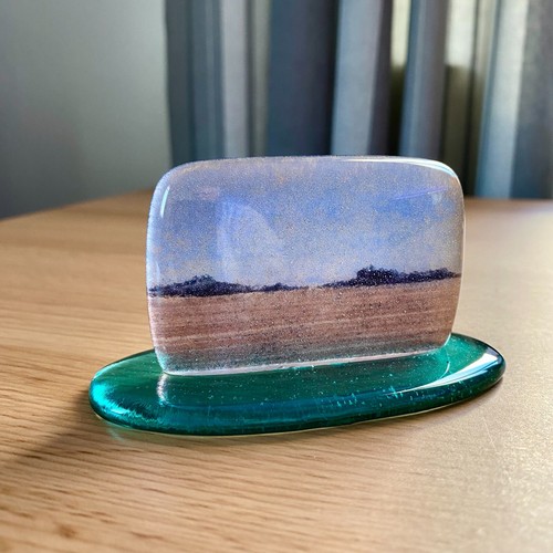 Handmade fused glass ornament
