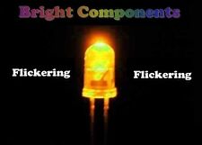 5 x Yellow Flickering LED 5mm - Candle/Flicker Effect - UK Seller