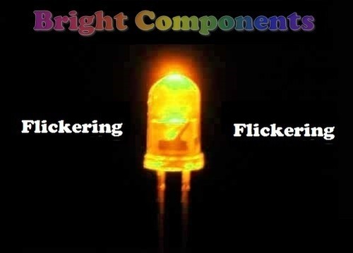 Yellow flickering led 5mm - yellow,