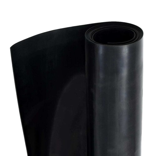3mm solid black - rubber, sheet