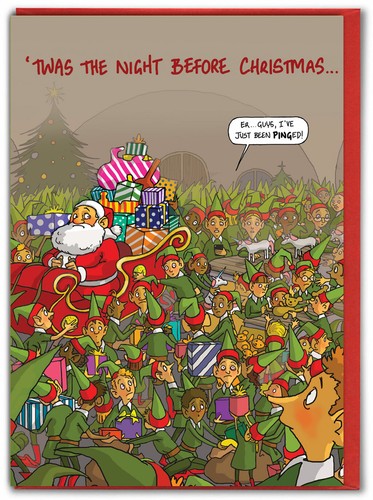 Funny father christmas card - father,