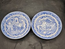 VINTAGE BLUE WILLOW PLATES