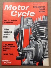 The Motor Cycle Magazine - 9 December 1965 - Triumph Watsonian Sidecar.