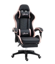 Vinsetto Racing Style Gaming Chair with Reclining Function Footrest, Black