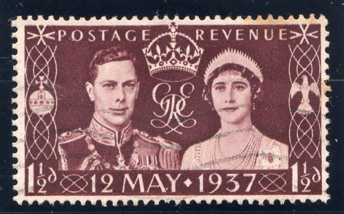 1937 kgvi coronation d - coronation, 1½d