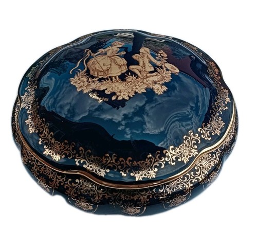 Vintage limoges cobalt blue - vintage,