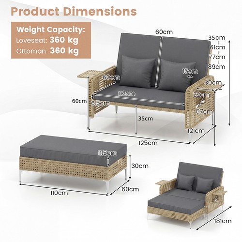 Ottoman piece patio - ottoman, daybed