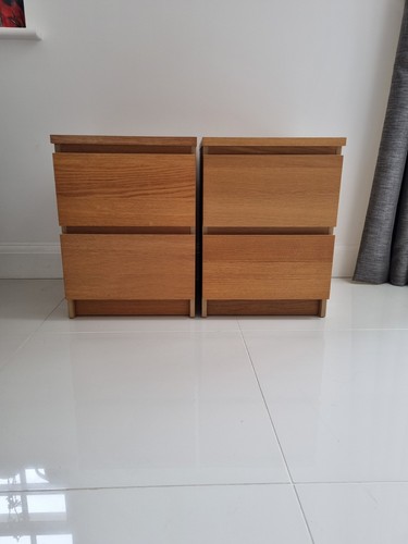 Pair used ikea malm chest - a,