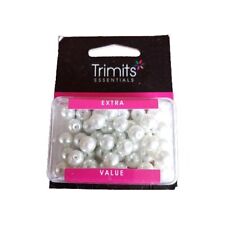 Trimits Beads - 8mm  ex value  colour 90809 White , 