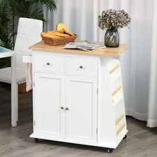 Kitchen Cart Island Butchers Block Table Trolley Storage Cabinet Cupboard Unit
