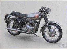 A4 Metal Sign Limited Edition 1963 BSA 646cc Rocket Gold Star