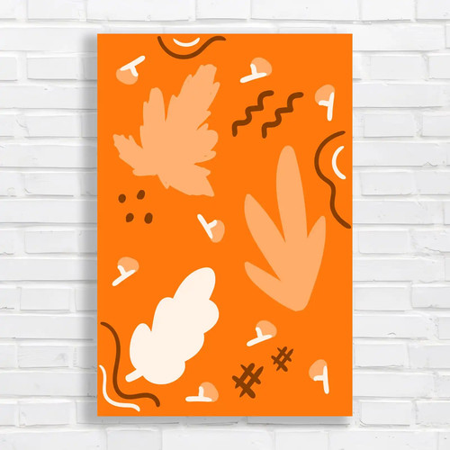 Abstract botanical orange - abstract,