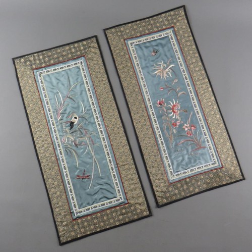 Pair vintage chinese - vintage, silk
