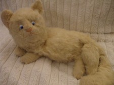 LARGE VINTAGE GOOGLY EYED ALPHA FARNELL CAT PJ CASE TEDDY BEAR & DOLL FRIEND