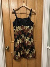 Vintage JC de Castelbajac Sequin Cocktail Dress. Black bodice. UK size 10