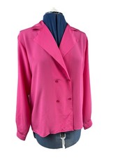 Bright hot Pink 80s 90s Blouse