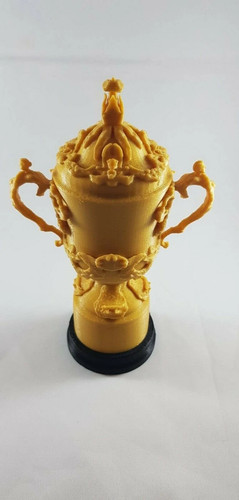Rugby trophy golden 20cm - , tall