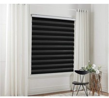 Taiyuhomes day and night zebra roller blind curtains black 95x150 cm