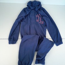 Pretty Secrets Pajamas 12 14 Blue Team Dream Womens Long Sleeve Hooded One Piece