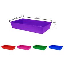 2 x Litter Tray Cat Puppy Toilet Pan Loo Box Training Plastic Flower Plant Tray