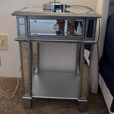 Elegant Mirrored End Table Bed