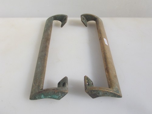 Victorian bronze door handles - bronze,