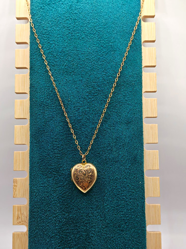9ct yellow gold heart - yellow, photo