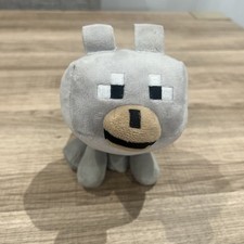 Minecraft Grey Wolf Soft Toy