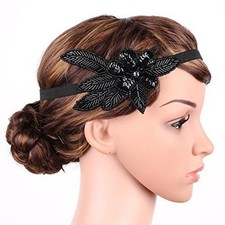 Wedding Bridal Sequins Headband 1920s Fascinator Rhinestone Flapper