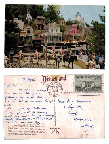 Vintage postcard disneyland - postcard,