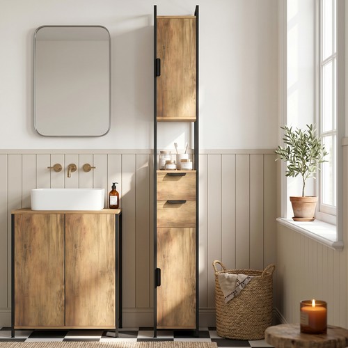 Tall bathroom storage - bathroom,