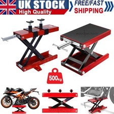 Heavy Duty Motorcycle Motor Bike Stand Scissor 500kg 1100LBS Lift Jack Workshop