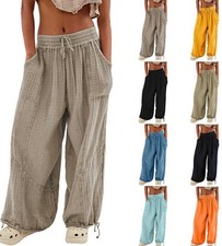 Womens Cargo Pants Baggy Wide