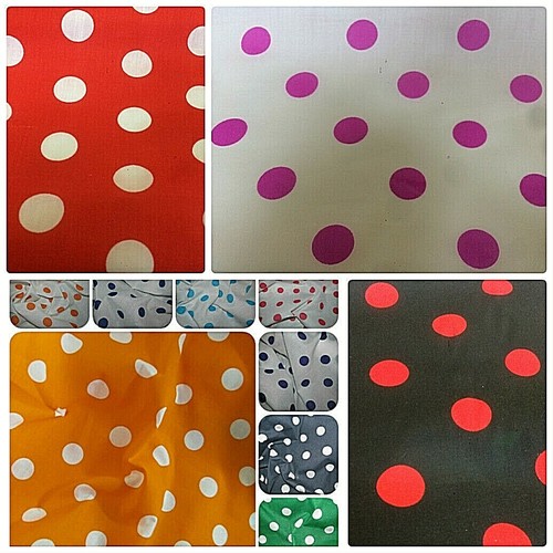 Polka dot dotty polycotton - polka,
