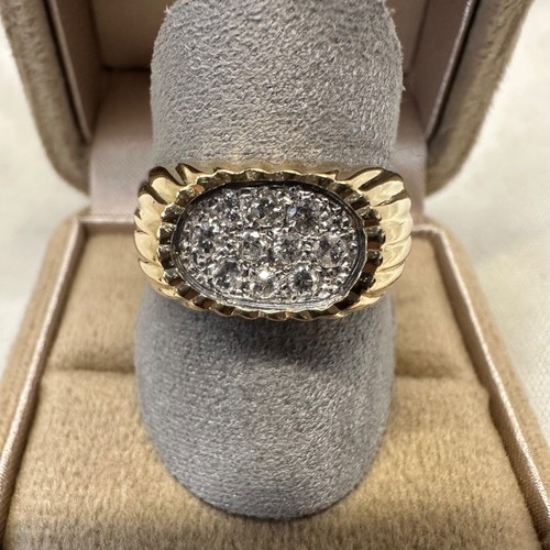18ct yellow gold - gold, diamond