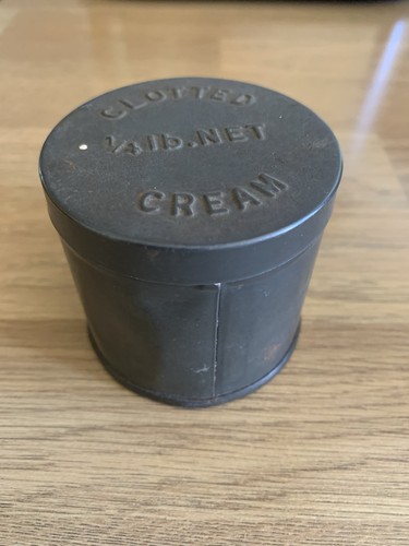 Vintage clotted cream tin - vintage,