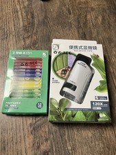 Handheld Microscope Insect Observation 120x Zoom Plus 12 Free Slides