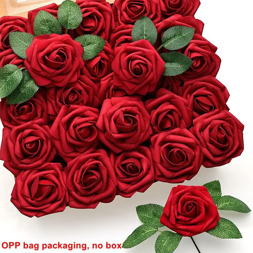 Artificial single rose - artificial,