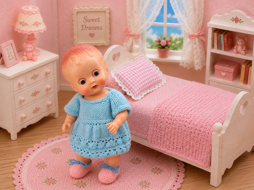 Vintage 1950 tudor rose baby - 1950's,