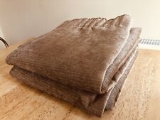 Tope beige Chenille Curtains heavy width 48" each panel by 84" drop