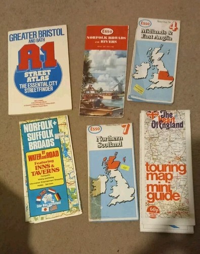 Vintage esso road - maps, a1