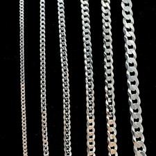 Solid 925 sterling silver - sterling, curb