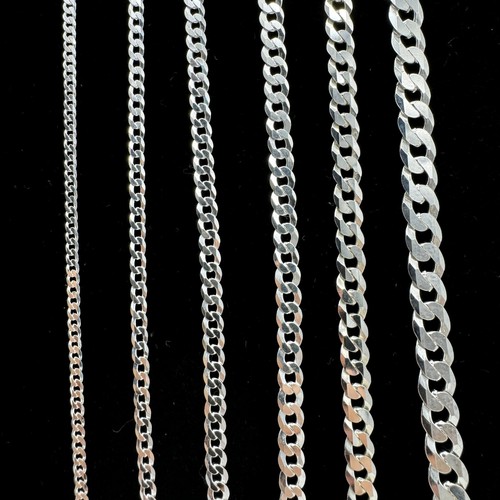 Solid 925 sterling silver curb - 925,