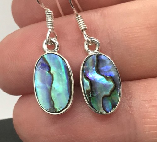Drop earrings abalone paua