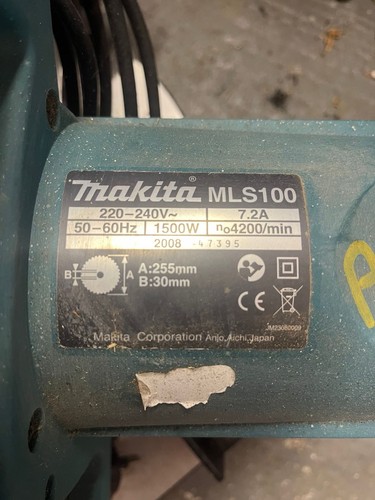 Makita chop saw mls 100 - chop, 240v