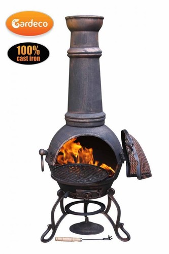 Toledo black chimenea - xl,